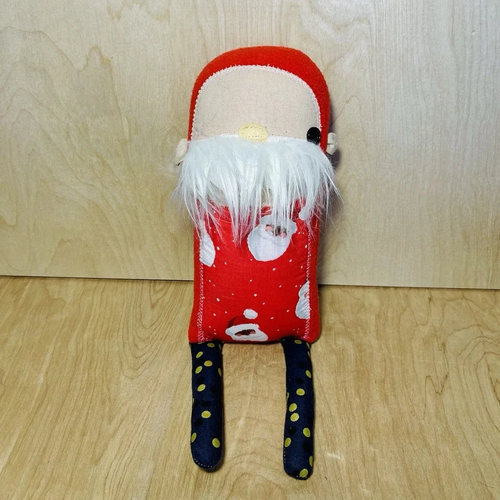 A Little Bit Funky Sews Handmade Hoho Doll Santa Christmas Gnome Pocket In Front